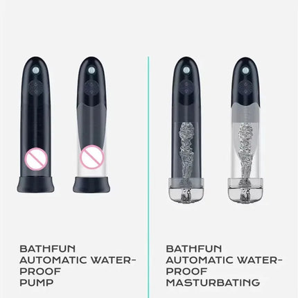 New Male Penis Pump Water Bath Penis Enlargement Vacuum Pump Electric Masturbator Cup Penile Delay Training with Spa Sex Machine