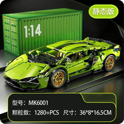 1299 PCS Tech 1:14 Pink Racing Sports car building blocks Assemble brick car toys for girls birthday presents Christmas presents