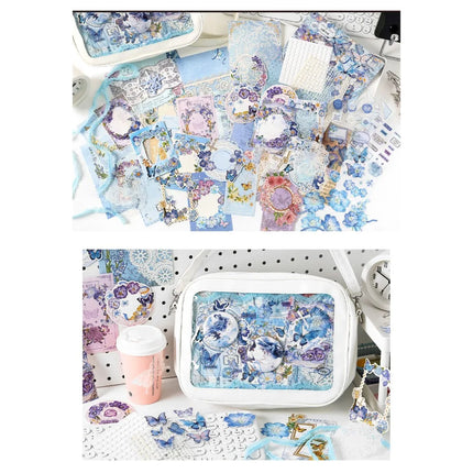 Paper Stickers DIY Itabag Insert Material Lace Ribbon Flower Itabag Decor DIY Material Colorful Creative