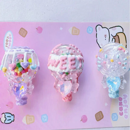 Mixed Cartoon Mini Cake Ice Cream Charms Bulk Random Hand Painted Angel Wing Heart Hot-air Balloon Spacer Beads Jewelry Making