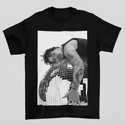 Hip Pop Y2k Tops HARRY STYLES Graphic Cotton Print Short Sleeve Fashion Artist Popular Top Casual Loose T-shirt Unisex