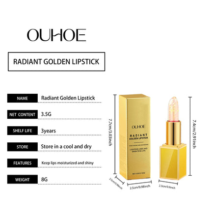 Gold Foil Moisturizing Lip Balm Moisturizes Brighten Lips Care Prevents Cracking Long Lasting No Fading Makeup Gloss Lipstick