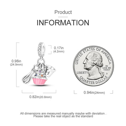 925 Sterling Silver Pink Series Charms Bow Tie Girl Cake Princess Beads Pendant Fit Original Bracelet DIY Jewelry Gift For Woman