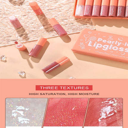 Dragon Ranee 10colors Orange Water Sample Lip Glaze Lipstick Set Moisturizing Lip Gloss Lip Gloss Dye Lipstick lovely set