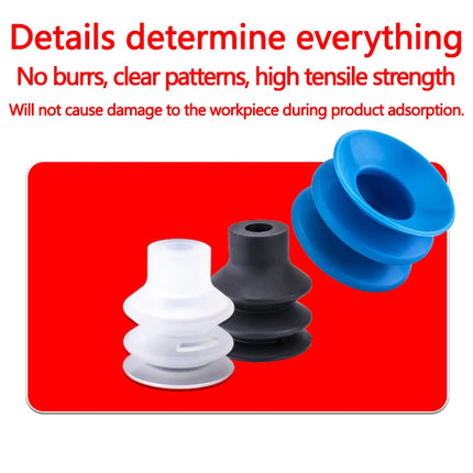 5Pcs FG Series Corrugated vacuum suction cup Imported silicone and nitrile rubber materials FG-3/7/9/12/14