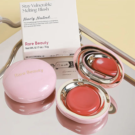 Rare Beauty Rose Neutral Mauve Blush Powder Portable Makeup Liquid Blush Moisturizing Dual-use Waterproof Lip Glaze Plump Smooth