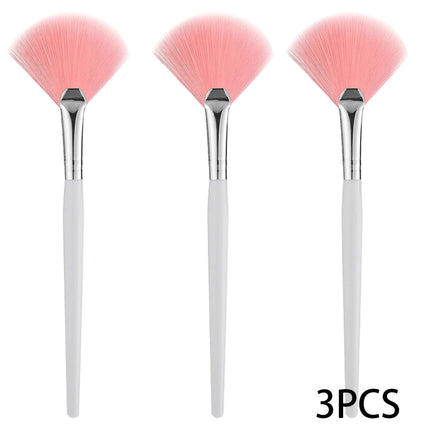 3/9/15 Pieces Facial Fan Mask Brushes Soft Mask Brush Applicator Esthetician Facial Mask Brushes For Women Girls Cosmetic Tools