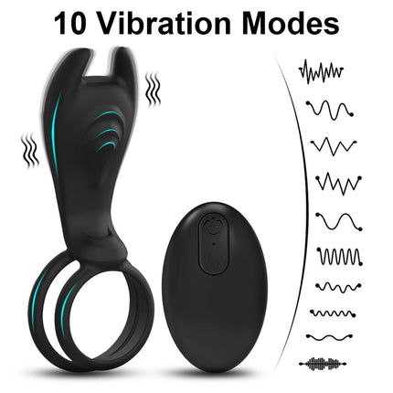 Remote Control Vibrating Cock Ring for Men Penis Ring Penis Vibrator Clit Stimulator Adult Goods Sex Toy for Men and Couples