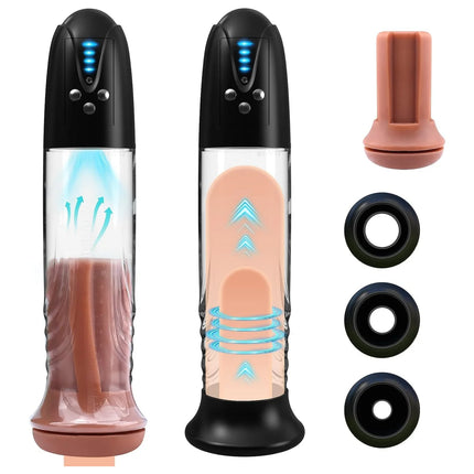 Electric Vacuum Penis Pump with Pocket Pussy Penis Enlargement Extend Dick Pump Male Masturbator Penis Trainer Sex Toys for Men