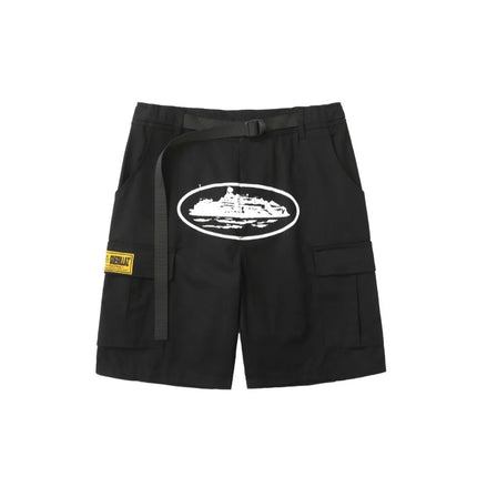 Men's Street Style Island Print Shorts - Loose Multi-Pocket Casual
