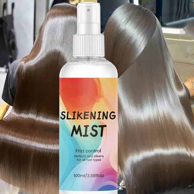 HAIR SILKENING SPRAY Silk Therapy Thermal Shield,Thermal-Pressing Product that Polishes, Silken, and Smooths Curly Texture