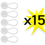 15pcs white button