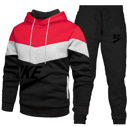 Men Pullover Hoodie Pants 2 Piece Set New Autumn Casual Bicycle Running Jogging Sports Tracksuit