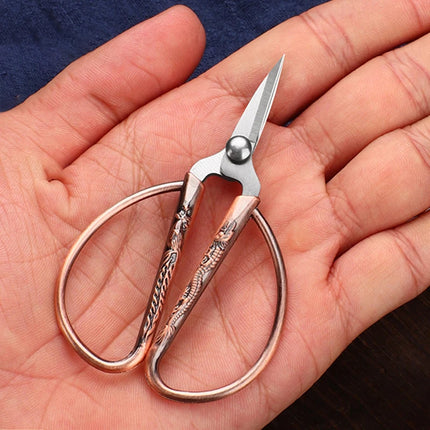 Retro Stainless Steel Sewing Scissors Handmade Cuttings Pointed Tailor Scissors Home Multifunction DIY Sewing Accessories