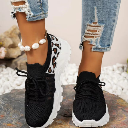Woman shoes Leopard print sneakers lightweight and breathable women's casual sneakers sale shoes with free shipping