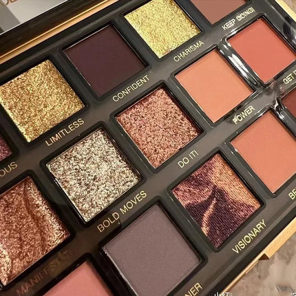 Huda beauty 18 Colors Empowered Eyeshadow Palette High Pigmentation Eye Makeup New Nude PALETTE Matte Charming Glitter Shadow