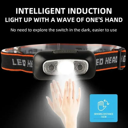 Flashlight Mini Keychain Light Work Light Rechargeable Lamp Super Bright Portable Lanterns LED Sensor Headlamp Fishing Camping