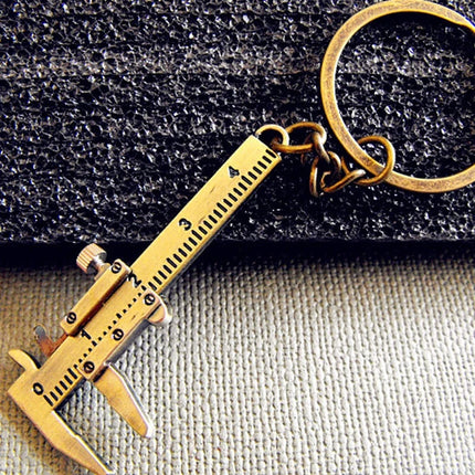 Fashion Creative Vernier Caliper Keychain For Man Woman Jewelry Accessories Christmas Gift Portable Gadget Model Tool Keychain