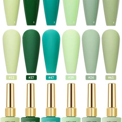 Gel Polish Nail Art Spring/Summer New Collection Avocado Green Nail Polish Manicure Products Uv Permanent Seedling Varnish