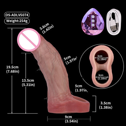 ORALSX Remote Control Vibration Penis Extension Cock Sleeve Silicone Reusable Condom For Men Sex Toys Penis Enlargement Adult 18