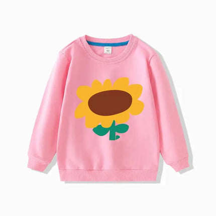 Children Sweatshirts Long Sleeve Tops for Kids Cartoon Boys T-shirts Spring Autumn Girls Pullovers Toddler Outfits Baby Tees