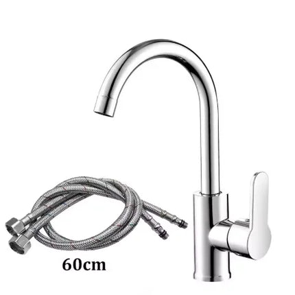 Large bend hot and cold water faucet, kitchen sink, sink, rotating faucet, bathroom, balcony, washbasin faucet
