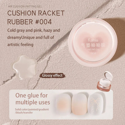 Kaniu 1pc Nail Polish Glue Pink Color Nail Art Air Cushion Patting Glue High Saturation Gypsum Painting Glue For DIY Home Salon