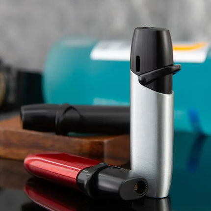 NEW Creative Outdoor Windproof Metal Pink Flame Lighter Arm Ignition Spray Butane Gas Lighter Fashionable Smoking Gift (No Gas)