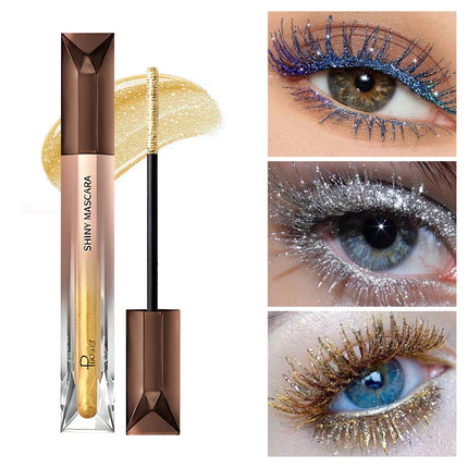 5D Colorful Silk Mascara Blue Red Golden Cream Length Waterproof and Non-caking Colored Thickening Lengthening Curling Mascara