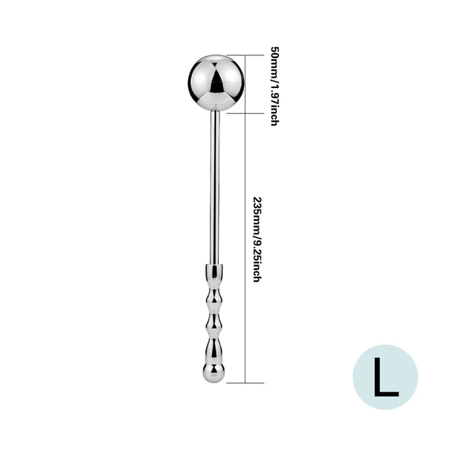 Metal hand-held ball anal plug, anal dilator anus toy, suitable for men and women, adult sex toy