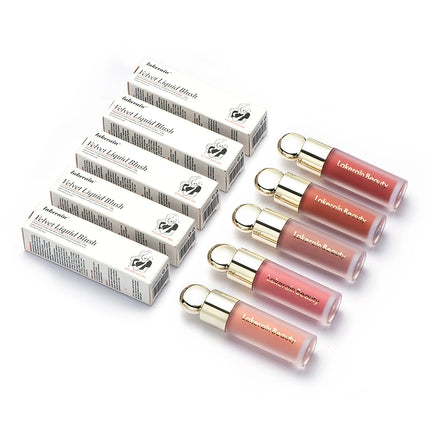 Matte Liquid Blush Velvet Blusher Orange Peach Face Pigment Lasting Beauty Natural Cheek Tint Cream Blush Makeup Maquiagem7.5ml