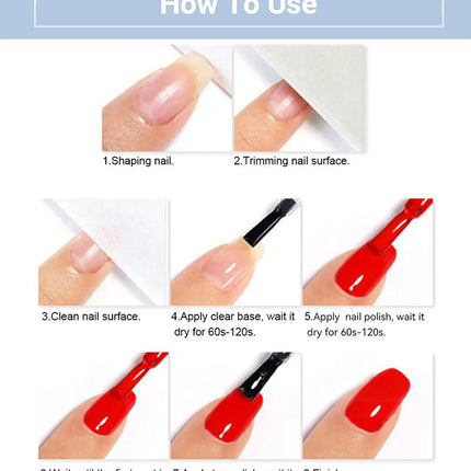 LILYCUTE 7ml Water-based Nail Base Top Polish 2 in 1 Clear Shine Nail Care Quick Drying No Need of Lamp to Cure Nail Art Varnish
