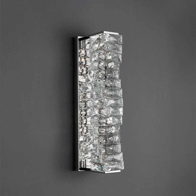 Luxury Crystal Wall Lamp Modern LED Sconce Chrome Gold Mirror Wall Light For Living Room Bedroom Aisle Indoor Decor Vanity Light