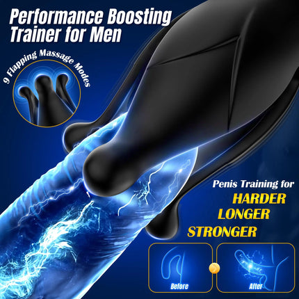 Prostate Massager Anal Vibrator Male Sex Toys for Men Anal Plug 9 Tension Shock Flapping Thrusting Vibrating Butt Plug Sex Toy