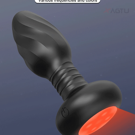 360° Rotation Vibrating LED Butt Plug for Men Wiggle Prostate Massager Gay APP Anal Vibrator Anal Plug Sex Toy for Couples