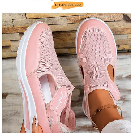 Designer Women Sneakers Wedge Tennis Shoes Red Blue Canvas Women Casual Shoes Ladies Platform Vulcanized Shoe Hollow Out Shoes