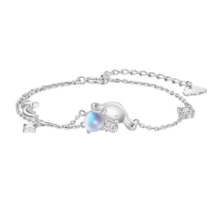 Anime Sanrio Cinnamoroll Ins Fashion Silver Bracelet Female Sweet Luxury Hand Decoration Y2k Girl Birthday Christmas Gifts
