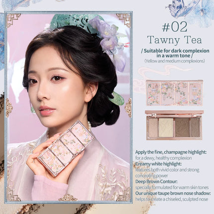 Flower Knows Butterfly Cloud Collar Collection Embossed Highlight & Contour Palette 16g
