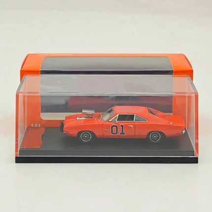 Mini Forge 1:64 for Charger General Lee R/T 1969 Diecast Model Car Miniature Limited CollectionToy Vehicle Models