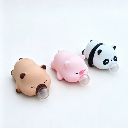 Cute Animal Bubble Squeeze Toys, Panda & Pig Slow Rebound Squishies Office Gags and Stress Relief Viral Desk Gadgets for Pranks