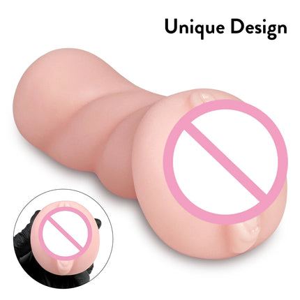 3 in 1 Pocket Pussy Male Masturbator Sex Toys for Men 3D Textured Sex Doll with Sexy Mouth Realistic Vagina Tight Anus Mens 18+
