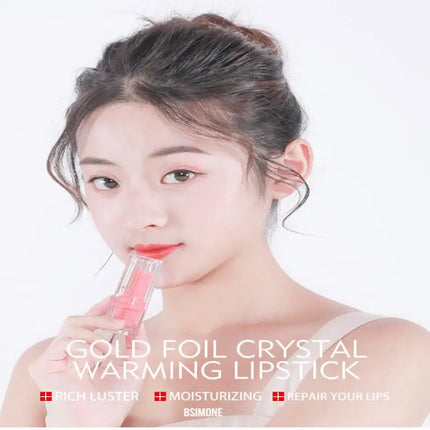 [MP]BSIMONE Glitter Lipstick Lip Balm Color Change Transparent Moisturizing Crystal Jelly Pearlescent Lip Plumper Gloss Cosmetic