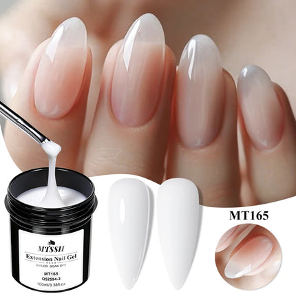 100ml Large Capacity Extension Nail Gel Pink Semi-Permanent UV/LED Gel Varnish Suitable for DIY Design Nail Art Extension Tool