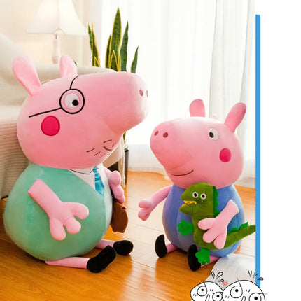New Peppa Pig and George family cartoon plush toy dolls, blue and pink pig dolls, festival gifts, dolls, birthday gifts