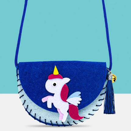 DIY Shoulder Bag Non-woven Fabric Sewing Kits for Kids Handmade Needle Thread Splicing Crossbody Purse Girls Birthday Gifts