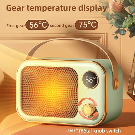 2024 New 1200W Portable Electric Heater Home Warmer Space Heater Portable With LED Display Screen PTC Ceramic Heating for Home