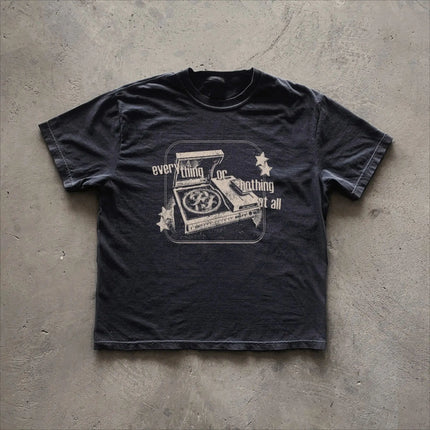 Rock Punk Tees Foo Fighters T-shirt Licensed Brand New Hip Pop Tops Casual Loose Streetwear Y2k Print Cotton T Shirts Unisex