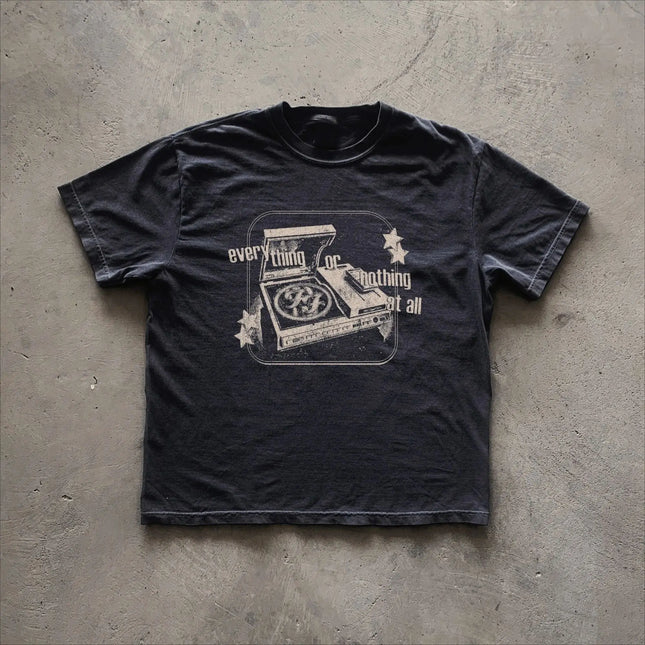 Rock Punk Tees Foo Fighters T-shirt Licensed Brand New Hip Pop Tops Casual Loose Streetwear Y2k Print Cotton T Shirts Unisex