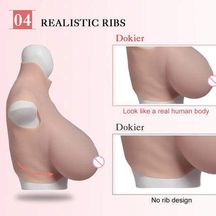 Dokier K Cup Fake Boobs Realistic Silicone Breast Forms For Crossdressing Drag Queen Shemale Crossdresser Transgender Big Boobs