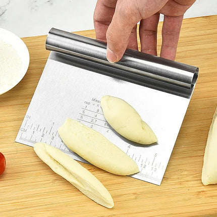6"/8" Stainless Steel Cake Scraper DIY Dough Pastry Spatulas Buttercream Edge Smoother Cake Decorating Tools Baking Accessories
